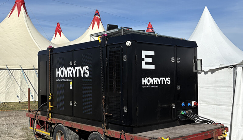 Ruisrock sähköistyy vastuullisesti – Höyrytyksen siirrettävä sähköenergiavarasto käyttöön festivaalialueella.